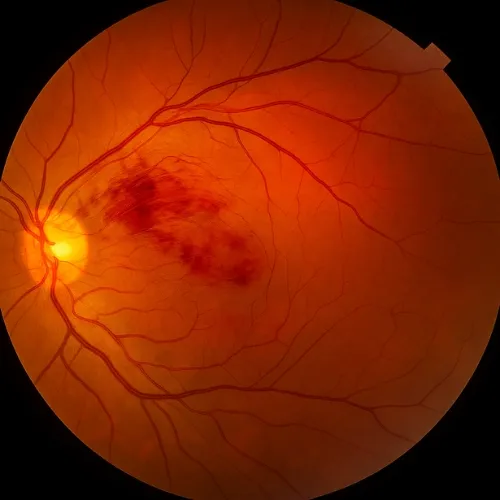 A comparison image of a clear vision and a vision blurred by cataracts.